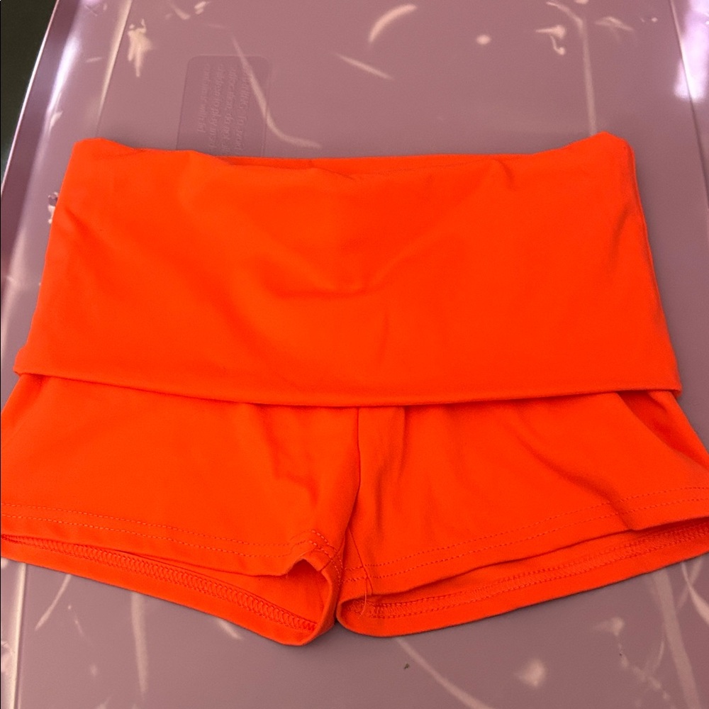 No Boundaries High Waist Orange Shorts